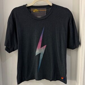 Aviator Nation Women’s Black Lightning Bolt Tee